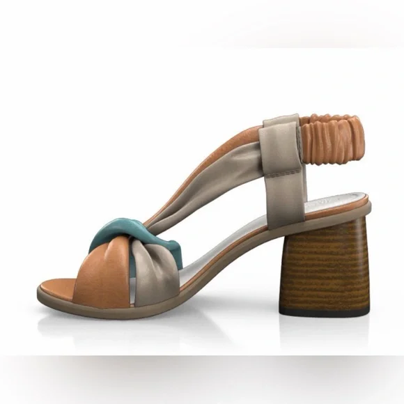 New Girotti Sandals 👡 size 39 in Tan and Teal - Picture 1 of 4